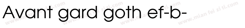 Avant gard goth ef-b字体转换